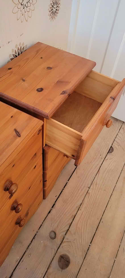 Photo of free 2 Pine Bedside cabinets (Scale Hall LA1) #1