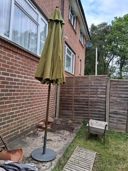 Photo of free Garden parasol and stand (Bursledon) #1