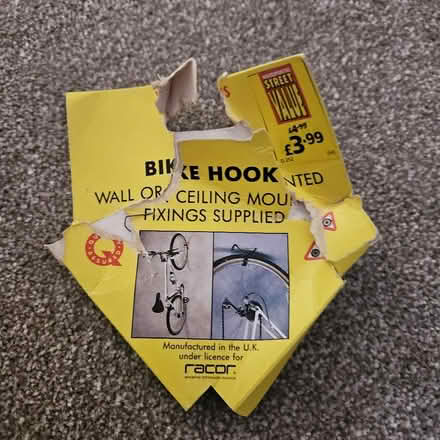Photo of free Bike Hook walk or ceiling mount (Grange Farm IP5) #2