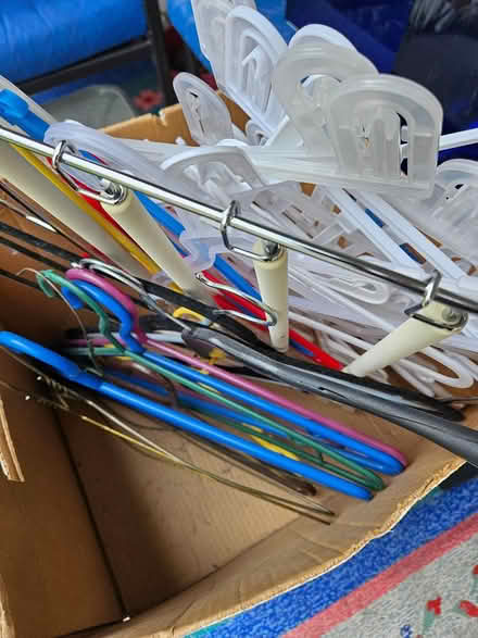 Photo of free Box of hangers (Near the experimental farm) #1