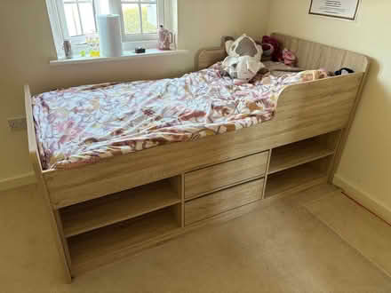 Photo of free Child's Single bed with shelves and draws (Retail and Business Park SG6) #4