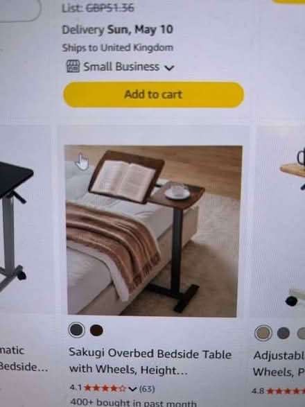 Photo of Over bed table (Bransford WR6) #1