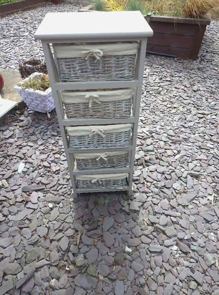 Photo of free Wicker and Wood storage unit (Wem SY4) #1