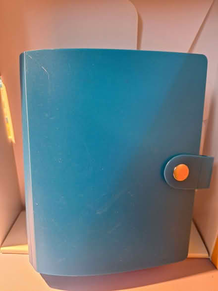 Photo of free Blue Index Card holder with separators (Thatcham RG18) #1