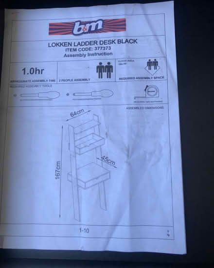 Photo of free Wall desk/ ladder desk (Haddon) #4