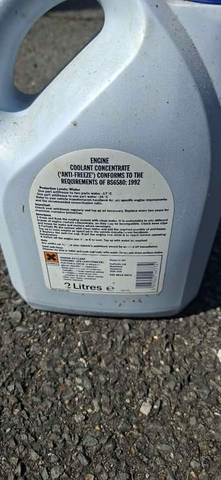 Photo of free Antifreeze/coolant (CO6 - West Bergholt) #3