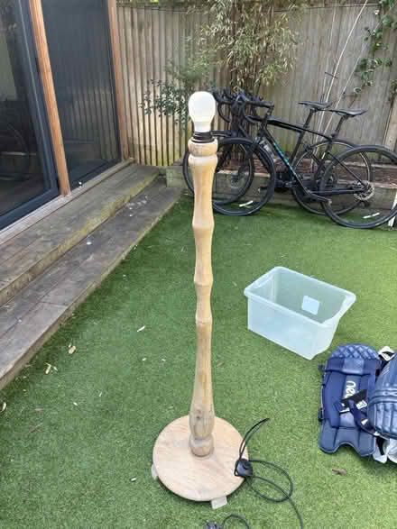 Photo of free Wooden floor lamp base (KT8 East Molesey) #1