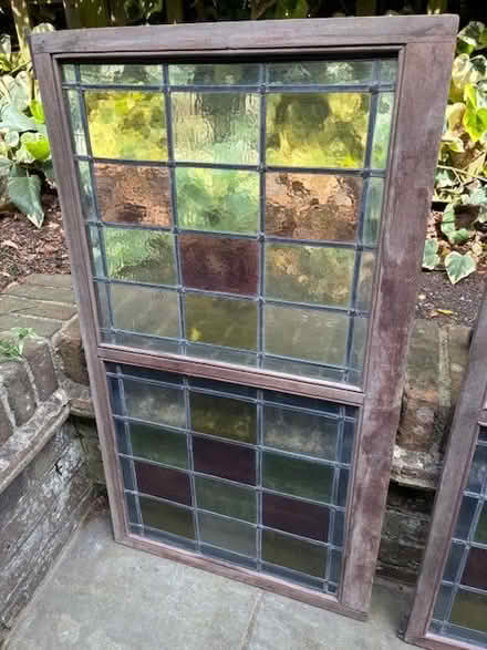 Photo of free Pair of Leaded Glass Panels (Sandgate CT20) #3