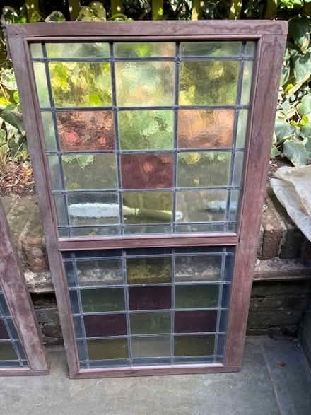 Photo of free Pair of Leaded Glass Panels (Sandgate CT20) #2
