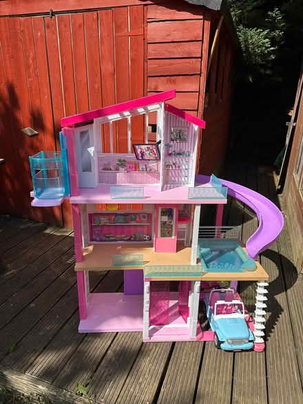 Photo of free Three storey Barbie Dream House with car and Princess Horse. (Fleetville AL4) #1