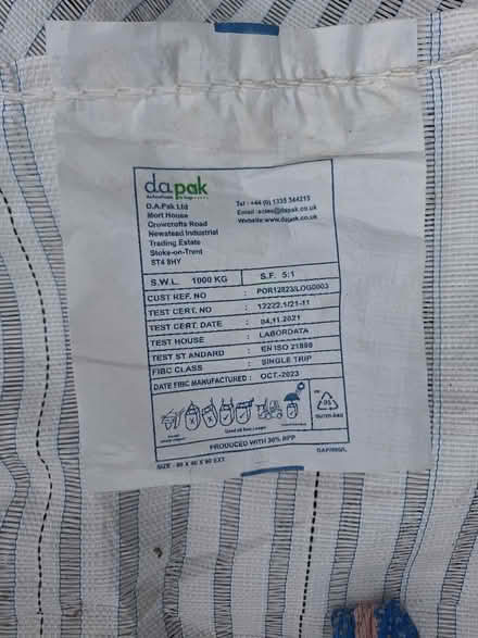 Photo of free 2 x 1 tonne bulk bags (BN3) #3