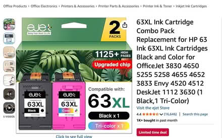 Photo of free HP 63 ink cartridges (blk + color) (Los Altos) #1