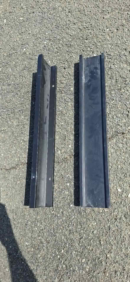Photo of free 2 black wood shelves (CO6 - West Bergholt) #1