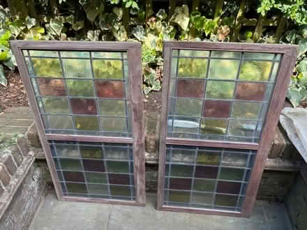 Photo of free Pair of Leaded Glass Panels (Sandgate CT20) #1