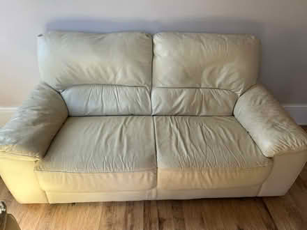 Photo of free Two cream sofas (Crosby L23) #1