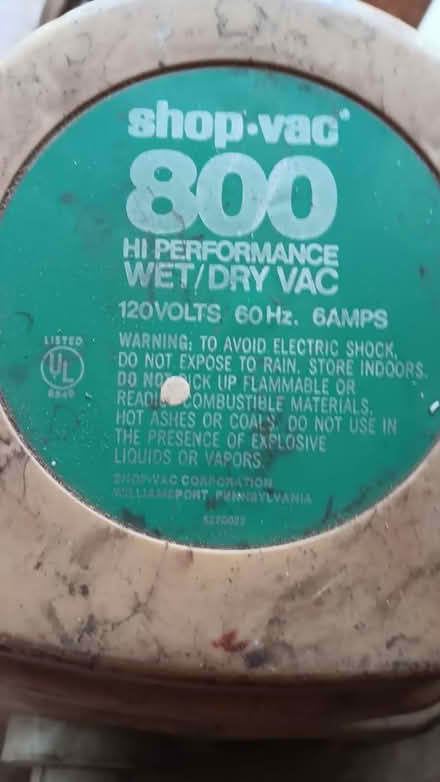 Photo of free Shop Vac #800 (19095) #3