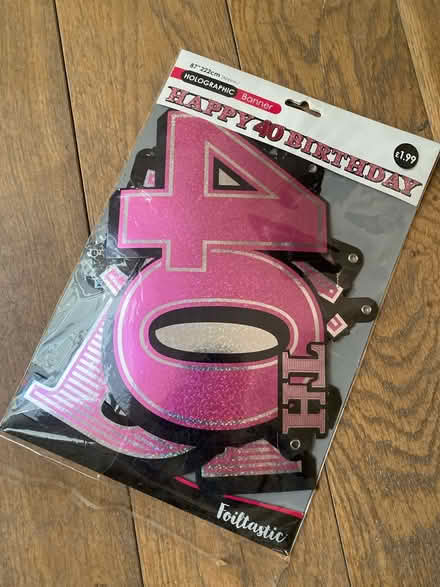 Photo of free 40th birthday banner (OX4 Iffley) #1
