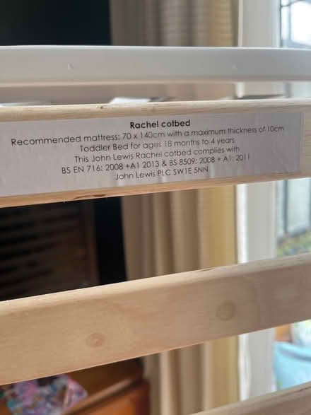 Photo of free Cot bed, with mattress and sides (Pen-y-Lan CF23) #1