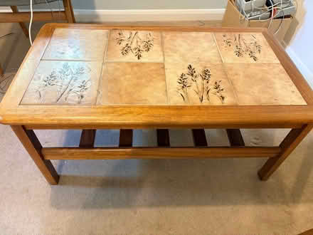 Photo of free Tiled wooden coffee table (St. Albans AL1) #1