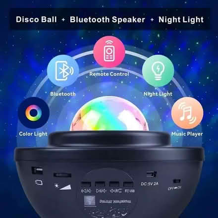 Photo of free LED USB Galaxy Projector Starry MusicNight Light Laser Sky (Moor Allerton LS17) #1