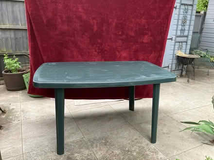 Photo of free Green plastic garden table (Malvern Link WR14) #1