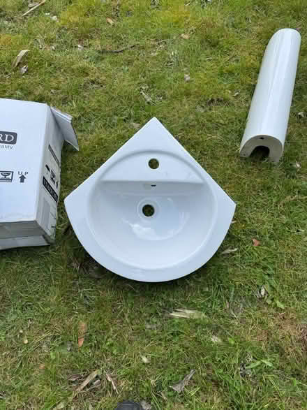 Photo of free Corner pedestal sink NEW (Farnborough) #2