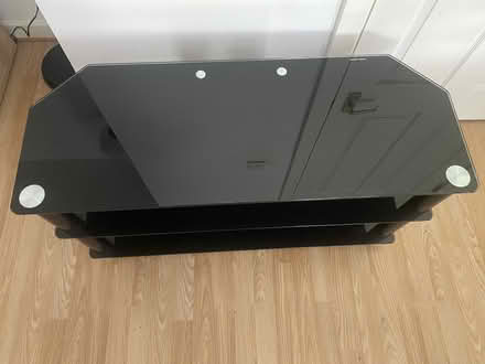 Photo of free Black Glass TV stand (NW10) #3