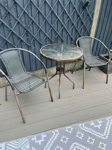 Photo of free Garden bistro set (Woodchurch CH49) #1