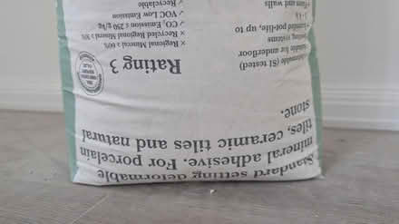 Photo of free Tile cement (Horley, Surrey RH6) #1