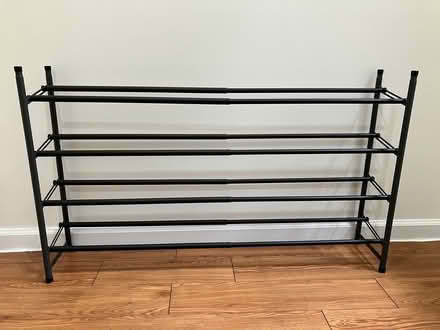 Photo of free Black extendable shoerack (Woodside) #2