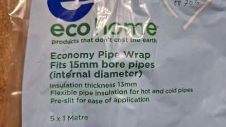 Photo of free 4 x 1 metres of pipe insulation with reel of tape (Hove Park area BN3) #2