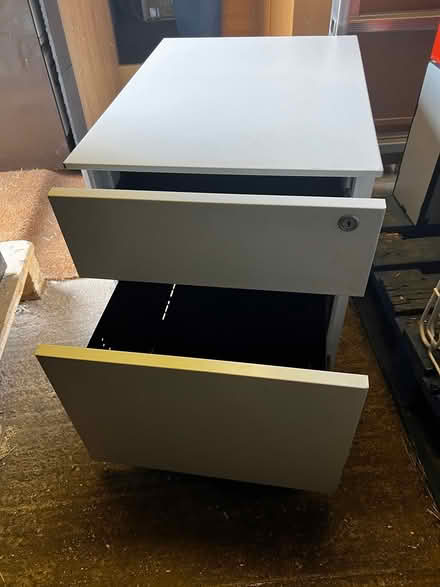 Photo of free Metal two draw pedestal on wheels (Basingstoke RG22) #2