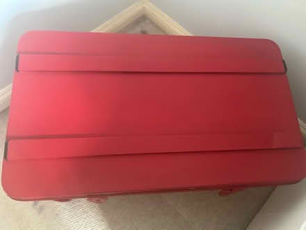 Photo of free Red metal storage trunk (Barkham RG41) #3