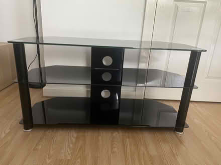 Photo of free Black Glass TV stand (NW10) #2