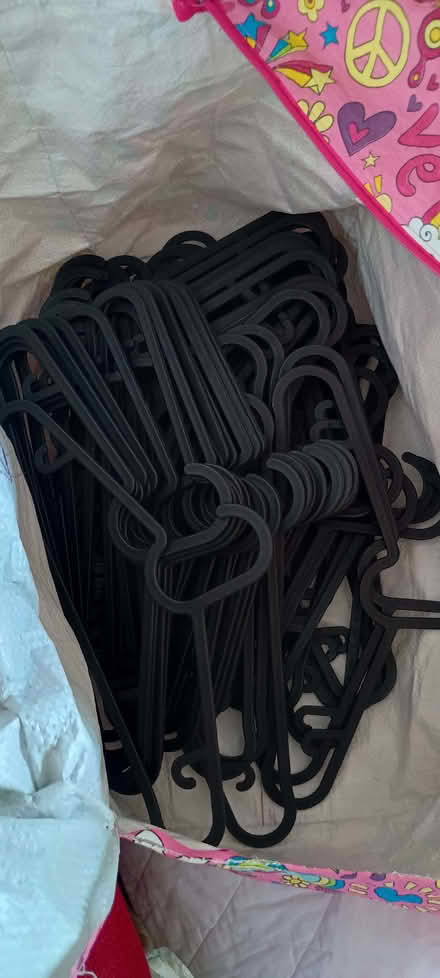 Photo of free IKEA black plastic coat hangers (Picts Cross HR9) #1