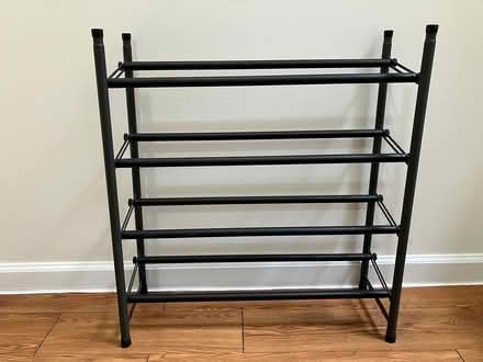 Photo of free Black extendable shoerack (Woodside) #1