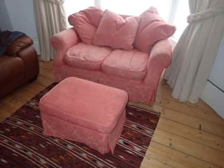 Photo of free 2-seat sofa, armchair and footstool (Fairfield LA1) #1