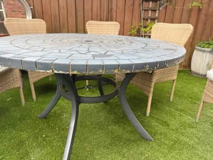 Photo of free Stone topped garden table (Urmston) #2