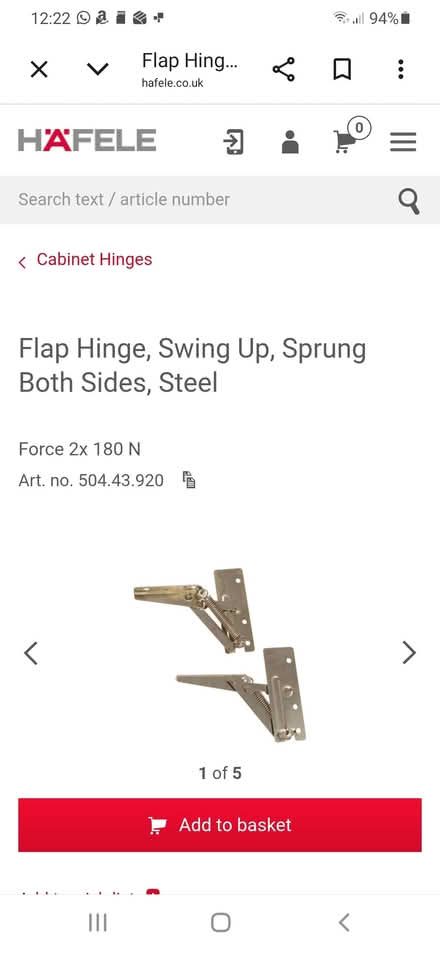 Photo of free New cabinet hinges lift up (Letchworth (Standalone area)) #1
