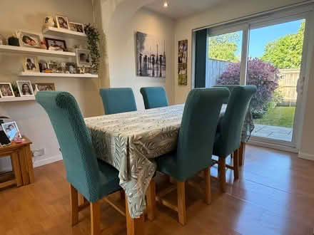 Photo of free 6 Dining Room Chairs + chair covers (Amersham HP7) #1