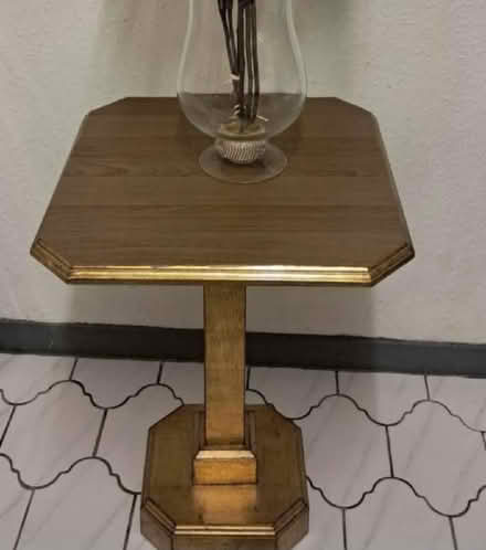 Photo of free Small solid wood table H23" xW18" x D18" (Taunton Eastgate District Ward TA1) #1