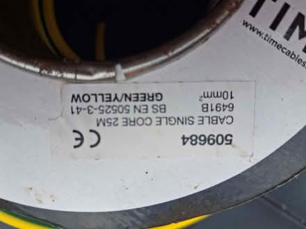 Photo of free 10mm single core earth cable. (Cradley WR13) #1