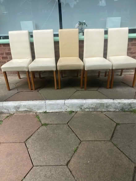 Photo of free Set of four high-back dining chairs (Barnard's Green WR14) #1