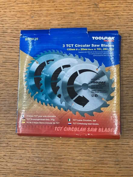 Photo of free 3 circular saw blades - 150mm x 20mm - 16T, 24T, 30T (Walton Manor OX2) #1