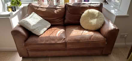 Photo of free Brown Leather Sofa (Wymondley Park SG4) #2
