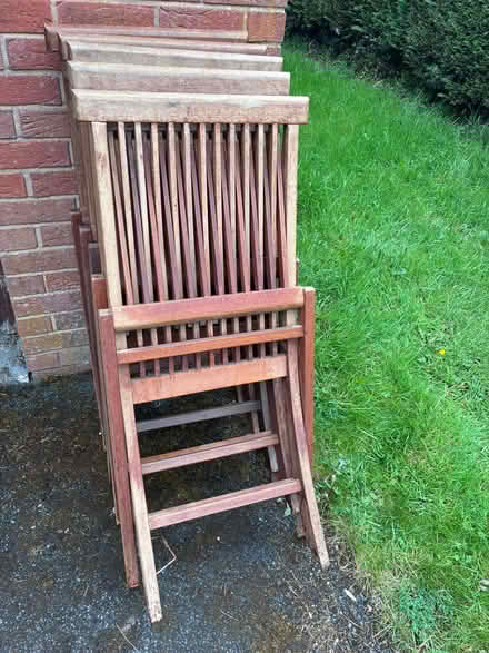 Photo of free 5 Teak garden chairs (Edstaston SY4) #1