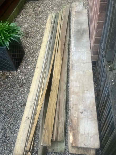 Photo of free Pile of wood, scaffolding, feather (Thurnby Leicester LE7) #2