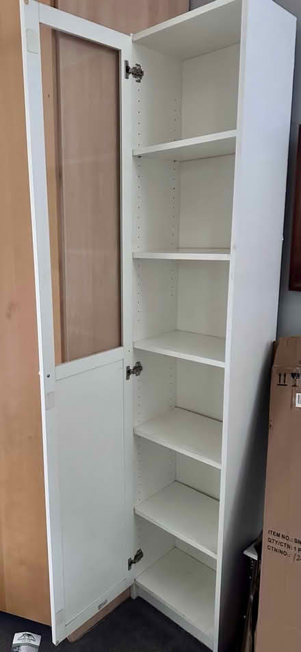 Photo of free Tall, slim, white display unit (Rochester, ME1) #2