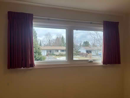 Photo of free Burgundy curtains with rod (Riverside/Hunt Club) #2