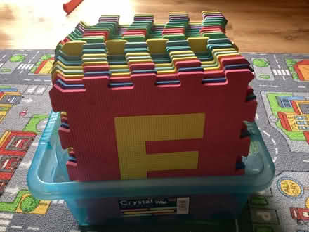 Photo of free 23 foam tiles letters and numbers. Collection ox4 7yp (Greater Leys OX4) #1